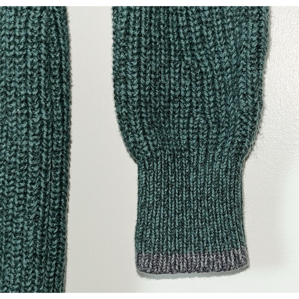NWT Abercrombie & Fitch Sweater Dress Medium Green Knit V Neck Y2K Preppy Ribbed - Picture 3 of 5